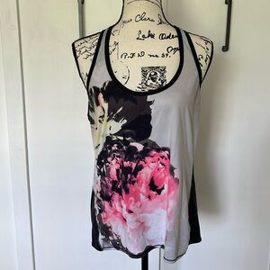 DONATED MAY 1st! Athleta sport racer back tank floral and black